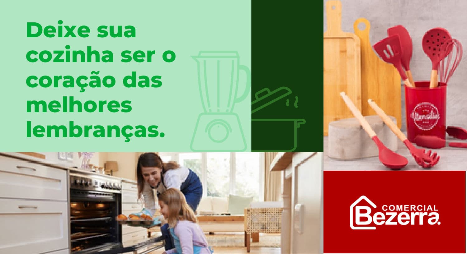 Deixe sua cozinha ser o coração das melhores lembranças.