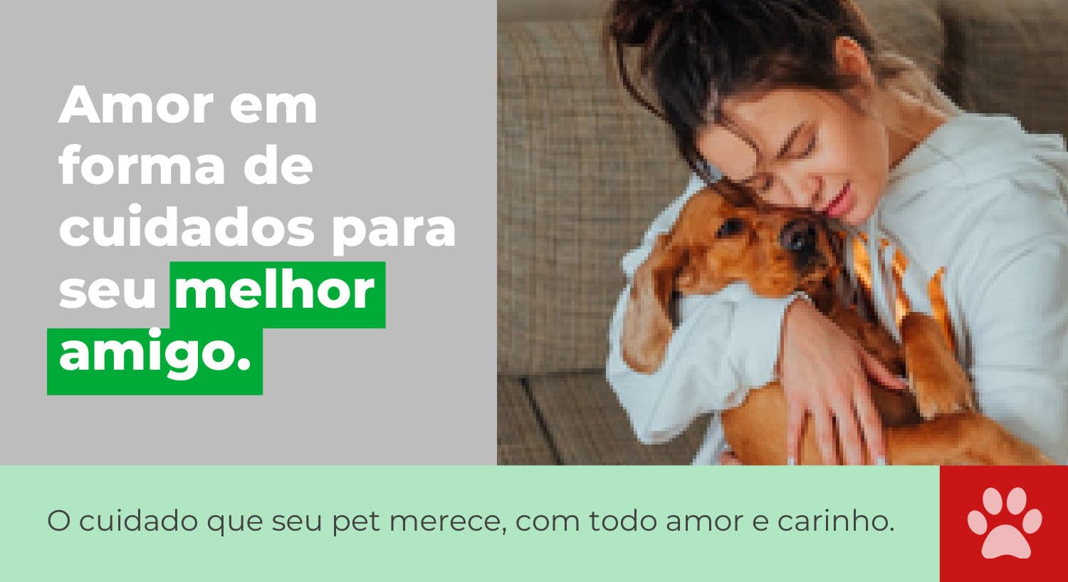Amor em forma de cuidados para seu melhor amigo.