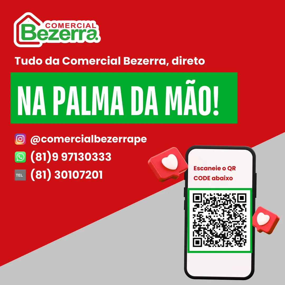 Tudo da Comercial Bezerra na palma da mão: Instagram @comercialbezerrape
