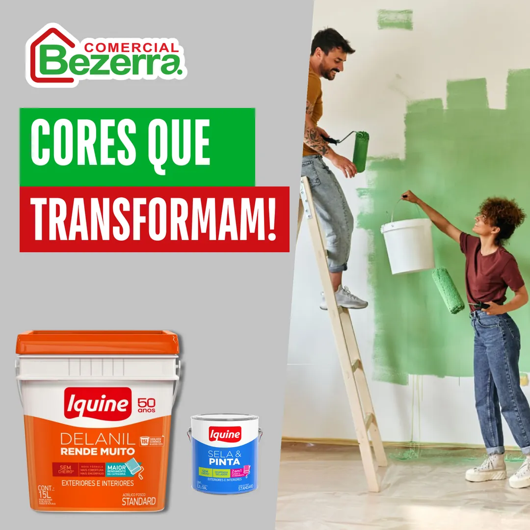 Cores que transformam: tintas Iquine