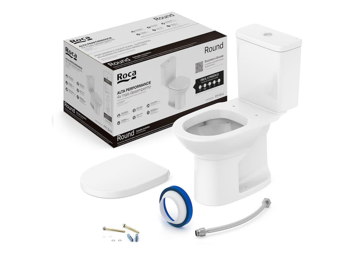 Kit Celite Roca Bacia c/ Cx+CP Inst Debba Round BR